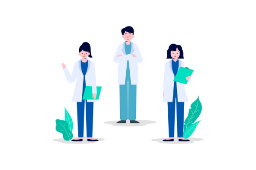 Health professional team concept illustration