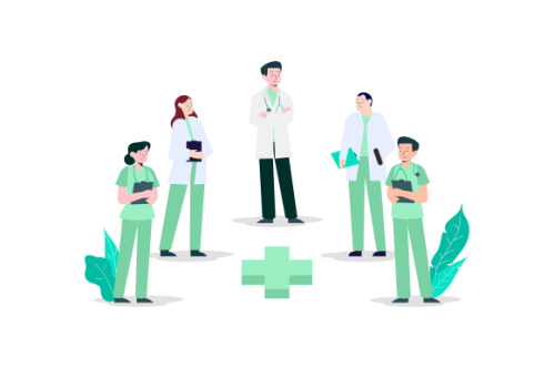 Health professional team concept illustration