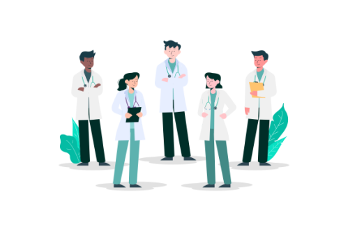 Health professional team concept illustration