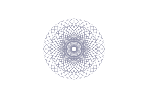 Abstract linear money style rosette. Vector Illustration. Detailed