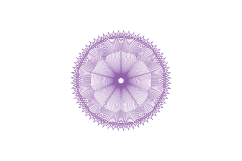 Abstract linear money style rosette. Vector Illustration. Detailed