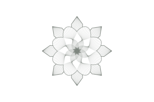 Abstract linear money style rosette. Vector Illustration. Detailed