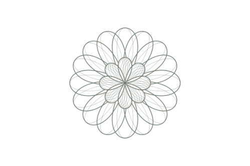 Abstract linear money style rosette. Vector Illustration. Detailed