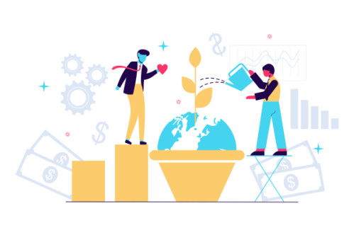 Corporate social responsibility ethical ( CSR ) illustration