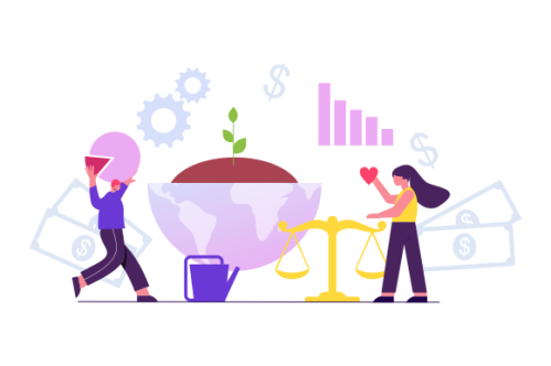 Corporate social responsibility ethical ( CSR ) illustration