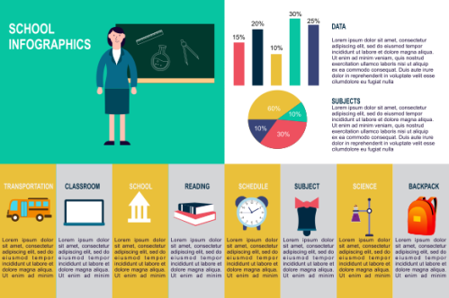 Education infographic template vector. Education university infographic