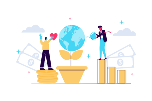 Corporate social responsibility ethical ( CSR ) illustration