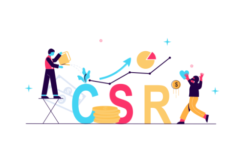 Corporate social responsibility ethical ( CSR ) illustration