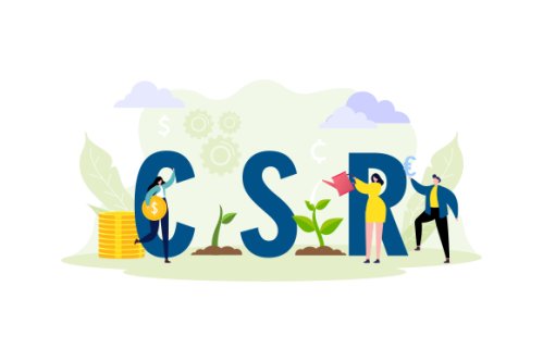Corporate social responsibility ethical ( CSR ) illustration