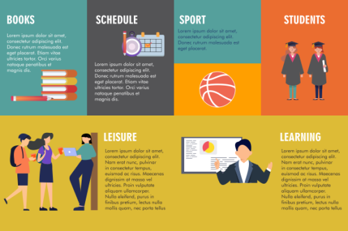 Education infographic template vector. Education university infographic