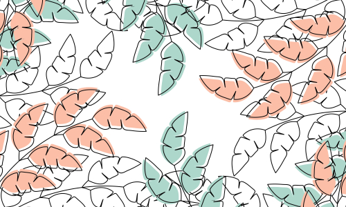 Nature flowers and leaves watercolor seamless pattern. Background flowers