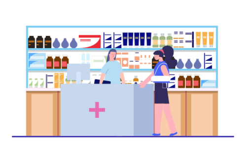 Modern pharmacy interior with visitors set. client order and buy medicaments and drugs. healthcare avisitors set.png