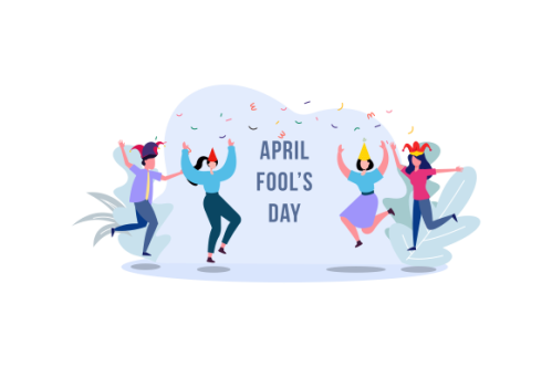Celebration Happy April Fools Day background design