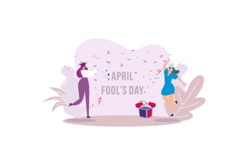 Celebration Happy April Fools Day background design