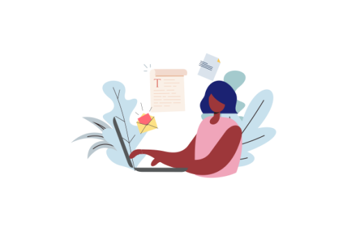 Web bloggers, vloggers, or content makers isolated illustration