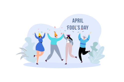 Celebration Happy April Fools Day background design