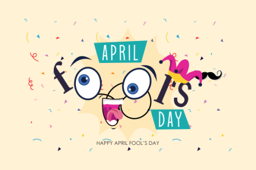 Celebration Happy April Fools Day background design