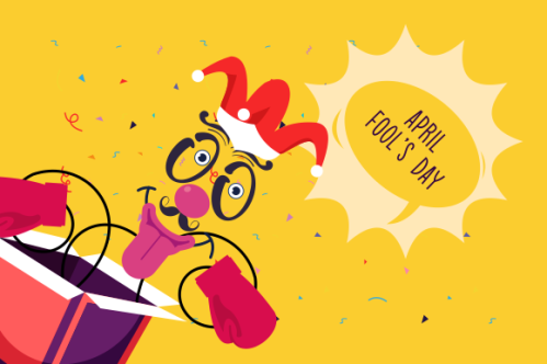 Celebration Happy April Fools Day background design