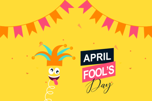 Celebration Happy April Fools Day background design