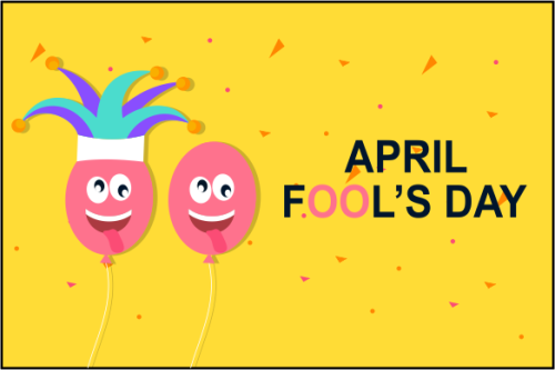Celebration Happy April Fools Day background design