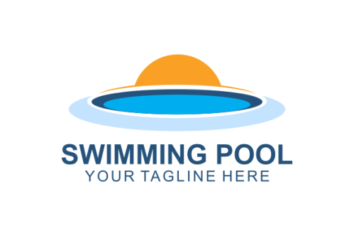 Swimming pool service, aqua logo design vector