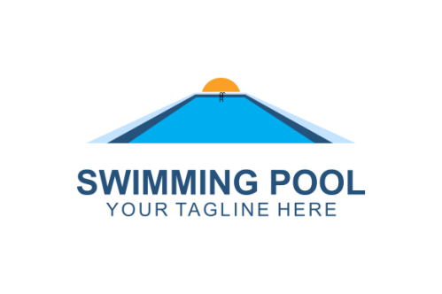 Swimming pool service, aqua logo design vector
