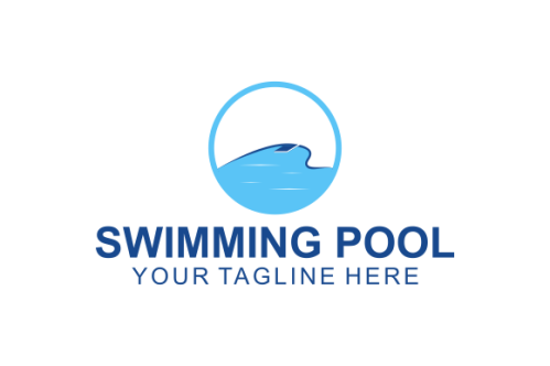 Swimming pool service, aqua logo design vector