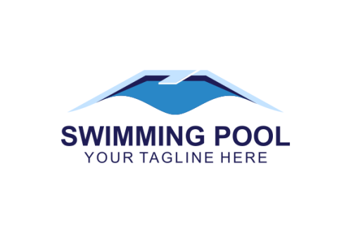 Swimming pool service, aqua logo design vector