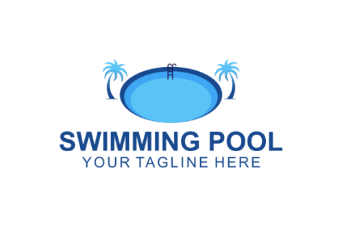 Swimming pool service, aqua logo design vector