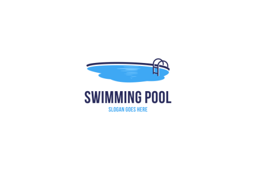 Swimming pool service, aqua logo design vector