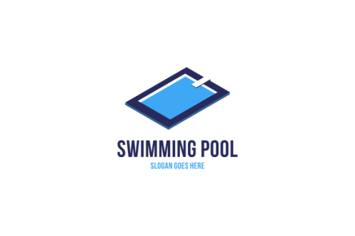Swimming pool service, aqua logo design vector