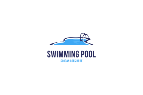 Swimming pool service, aqua logo design vector