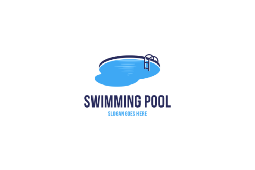 Swimming pool service, aqua logo design vector