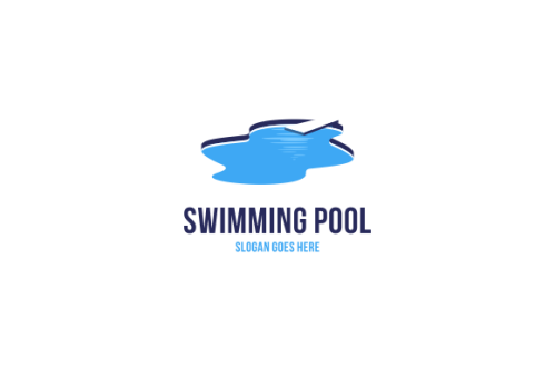 Swimming pool service, aqua logo design vector