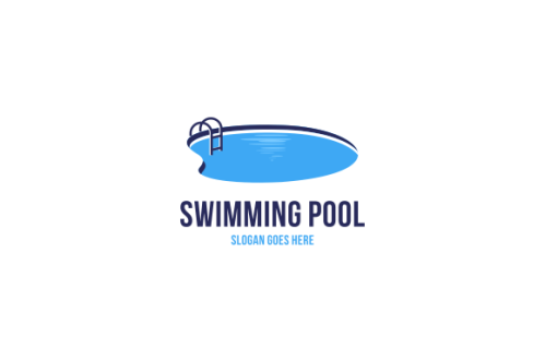 Swimming pool service, aqua logo design vector