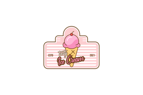 Ice cream shop logo template