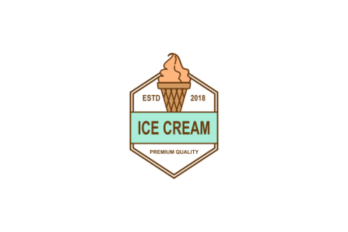 Ice cream shop logo template