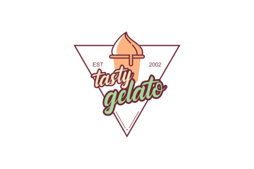 Ice cream shop logo template