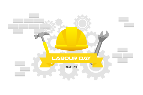 Happy international worker's labour day background vector
