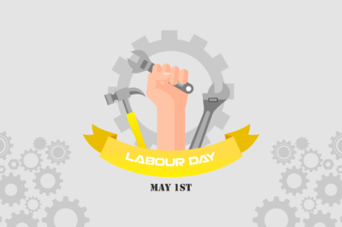 Happy international worker's labour day background vector