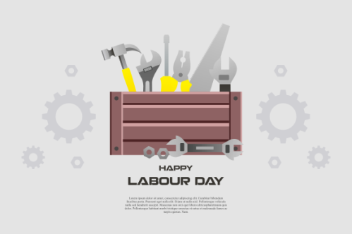 Happy international worker's labour day background vector