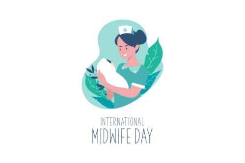 Flat design international midwives day illustration