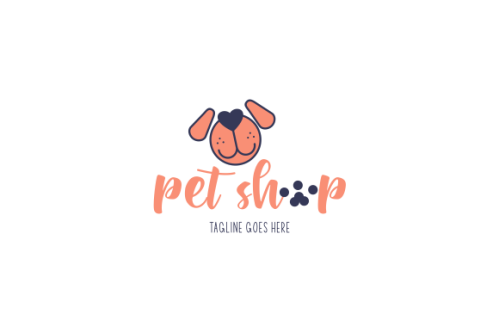 Pet shop animals logo template