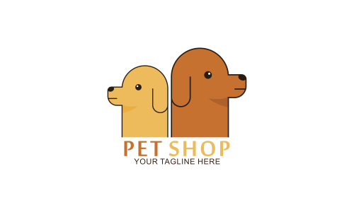 Pet shop animals logo template