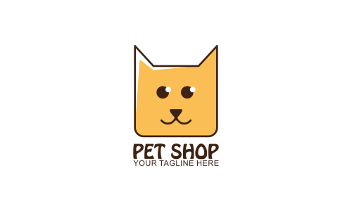 Pet shop animals logo template