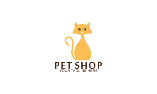 Pet shop animals logo template
