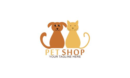 Pet shop animals logo template
