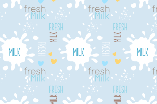 Milk cow seamless pattern