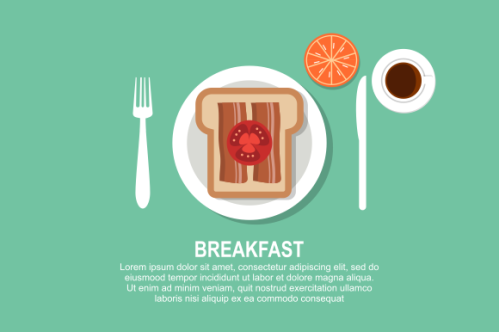 Breakfast food, delicious pancakes background