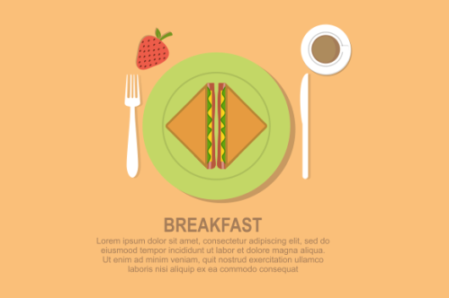 Breakfast food, delicious pancakes background